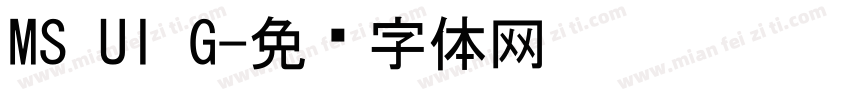 MS UI G字体转换